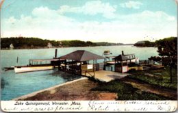 Massachusetts Worcester Lake Quinsigamond Boat Dock 1906 - Worcester