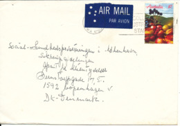 Australia Cover Sent Air Mail To Denmark 1987 Single Franked - Storia Postale