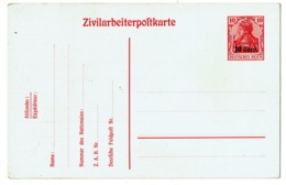 ZIVILARBEITERPOSTKARTE - 0280 - Occupation Allemande