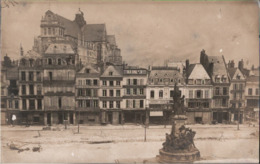 ! [02] Saint Quentin Marktplatz, Cathedral 1917 Carte Photo Allemande, 1. Weltkrieg, Guerre 1914-18, 1WK, Fotokarte - Saint Quentin