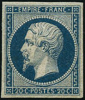 ** N°14Af 20c Bleu Laiteux - TB - 1853-1860 Napoleon III