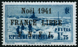 ** N°225B 1F75 Bleu Clair, Surcharge Noire - TB - Other & Unclassified