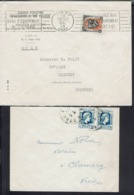 Algérie - 1944-49 - Deux Enveloppes De Oran à Destination De Clamecy (Fr) B/tb - - Briefe U. Dokumente