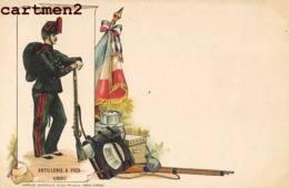 ARTILLERIE A PIED 1880 ILLUSTRATEUR CHARLES LAVAUZELLE UNIFORME GUERRE MILITARIA - Uniformes