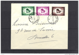 BELGIQUE, COB 1090/2 SUR LETTRE FDC .  (3F55) - 1951-1960