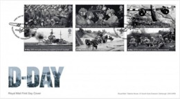 GROSSBRITANNIEN GRANDE BRETAGNE GB 2019 D-DAY SET OF 6V FDC SG 4230-35 MI 4401-06 YT 4813-18 - 2011-2020 Dezimalausgaben