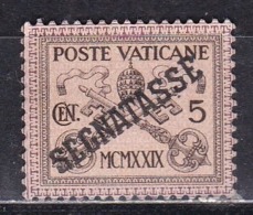 Città Del Vaticano, 1968 - 5c, Soprastampa Segnatasse - Nr.1 SG - Postage Due