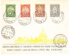 1933 Erstagsonder Couvert Anno Santo - Lettres & Documents