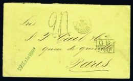 Spanish Puerto Rico Cover 1872 -> London ->Paris GB 1F 60 C   GBPO Stamp Was Not Used In This Period See Text 3th Image - Puerto Rico