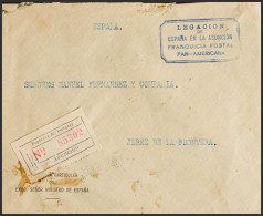 España. República Española Correo Aéreo. Sobre . 1932. Certificado De ASUNCION (PARAGUAY) A JEREZ DE LA FRONTERA. Marca - Lettres & Documents