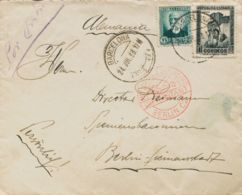 España. República Española Correo Aéreo. Sobre 665, 673. 1933. 15 Cts Verde Gris Y 1 Pts Pizarra. BARCELONA A BERLIN (AL - Covers & Documents