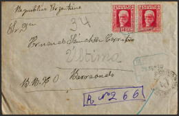 España. República Española Correo Certificado. Sobre 669(2). 1934. 30 Cts Carmín, Pareja. Certificado De PIEDRAHITA (AVI - Lettres & Documents