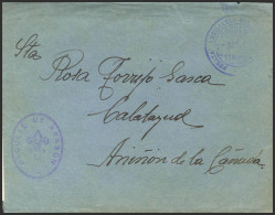 España. Franquicia. Sobre . 1936. Carta (con Texto, Una Parte Recortado) TARDIENTA (HUESCA) A ANIÑON (ZARAGOZA). Marcas - Postage Free