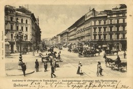 T2/T3 1902 Budapest VI. Octogon, Andrássy út, Lovaskocsik, Ernyei Lajos és Fuchs Fülöp üzlete, Cseléd Intézet. Ganz Anta - Ohne Zuordnung