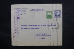 ESPAGNE - Cachet De Censure Sur Enveloppe Commerciale De Barcelone Pour La France En 1937 - L 46852 - Republikeinse Censuur