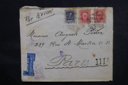 ESPAGNE - Cachet De Censure Sur Enveloppe De Barcelone Par Avion Pour La France En 1937 - L 46868 - Marques De Censures Républicaines