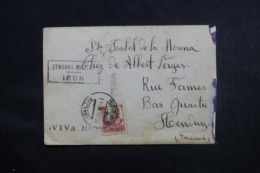 ESPAGNE - Cachet De Censure De Irun Sur Enveloppe Pour La France En 1937 - L 46873 - Republikeinse Censuur