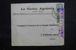 ESPAGNE - Cachet De Censure Sur Enveloppe Commerciale Pour La France En 1937 - L 46876 - Marques De Censures Républicaines