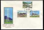 FDC 1986 Electric Power Stamps Reservoir Dam Architecture Atom Hydraulic Thermo Nuclear - Water