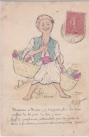 Illust.CHAGNY (Algérie) Caricature D'indigène :  " .. J'y T'apporte Plein Les 2 Couffins De La Part De Ton Z'ami..." - Chagny