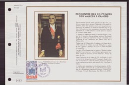 Document De La Poste " Rencontre Des Co-princes Des Vallées à Cahors " Du 24 Août 1974 à Andorre-la-vieille - Covers & Documents