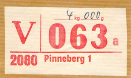 Werbrief (V) 2080 Pinneberg 1 - R- & V- Labels