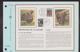 Document De La Poste " Protection De La Nature : Le Coq De Bruyère, L'ours " Du 24 Avril 1971 à Andorre-la-vieille - Covers & Documents