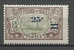 SPM N° 120 Variétée 5 Brisé NEUF* TRACE DE  CHARNIERE TB / MH - Unused Stamps