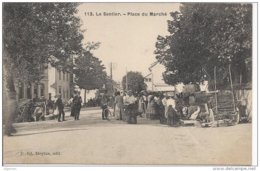 7929 - Le Sentier Place Du Marché Et Cachet Linéaire Brassus - Le Chenit
