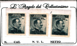 90859) EGEO-LERO-LIPSO NISIRO-Effigie Di Vittorio Emanuele III - Gennaio 1916-MLH* - Egeo (Lero)