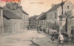 95 Butry Le Calvaire Cpa Carte Animée Cachet 1921 , Voir état Ci Dessous - Butry