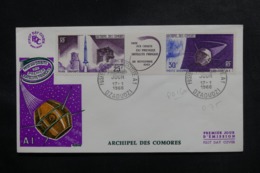 COMORES - Enveloppe FDC  En 1966 - Triptyque Satellite - L 47103 - Lettres & Documents