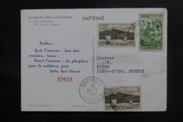 COMORES - Carte Publiciatire ( Biomarine De Dieppe ) De Dzaoudzi Pour La France En 1957 - L 47106 - Lettres & Documents