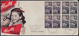 Cb0067 NEW ZEALAND 1954, SG 737-8  Health Stamps, Blocks Of 4, FDC - Storia Postale
