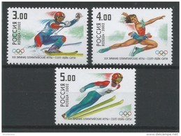 Russia 2002 Winter Olympic Games Salt Lake City Mountain Skiing Figure Skating Ski Jumping Sports Stamps Michel 956-958 - Colecciones