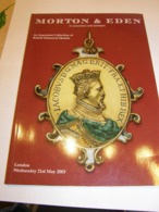 MORTON & EDEN CATALOGUE WITH SOTHEBY'S BRITISH HISTORICAL MEDALS 2003 82 - Books & CDs