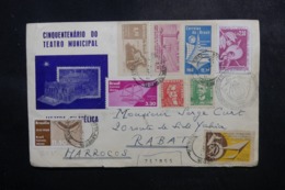 BRÉSIL - Enveloppe événementielle De Sao Paulo Pour Le Maroc En 1961, Affranchissement Plaisant - L 47678 - Lettres & Documents