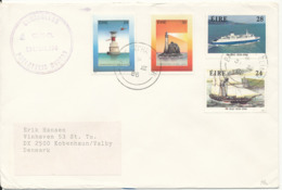 Ireland Cover Sent To Denmark 31-7-1986 Topic Stamps Lighthouses, Ship And Boat - Brieven En Documenten