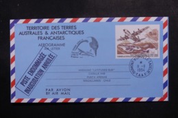 T.A.A.F. - Aérogramme Pour Le Chili En 1994, Cachet "  Piste Endommagée Inauguration Annulée " - L 47808 - Interi Postali
