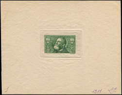 France N°319 Jean Jaurès, épreuve D'artiste En Vert (1311 Lx), Papier Rosé, TB - Galline & Gallinaceo