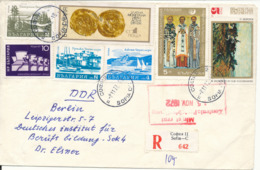 Bulgaria Registered Cover Sent To DDR Sofia 8-11-1972 Multi Franked - Brieven En Documenten
