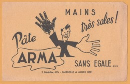 BUVARD Illustré - BLOTTING PAPER - Pâte ARMA Sans égale - Mains Très Sales ! 2 Médailles D'or - Marseille Et Alger 1922 - P