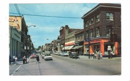 NORTH BAY, Ontario, Canada, Main Street & Stores, Old Cars, 1960's Chrome Postcard, Nipissing County - North Bay