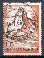 SAINT-MARIN. N°556 Oblitéré De 1962. Mont Cervin. - Montagne