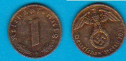 DR. 1 Reichspfennig 1938 A Kupfer J.-Nr.361 - 1 Reichspfennig