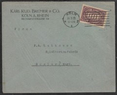 1923 Dt.Reich EF 100M Mi.219I ( Langer Querfussstrich Rechts Am M ) - Sign. DÜNTSCH BPP - INFLA GEPRÜFT - Storia Postale