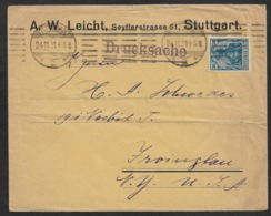 1921 - Dt.Reich INFLA EF Mi.144 II Portogerechte DRUCKSACHE In Die USA - STUTTGART - Storia Postale