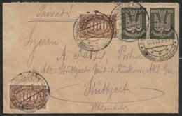 1923 Dt.Reich Mi. 237(2) Flugpost U. Mi.250 - Sstpl. BADENWEILER - Ausgangspunkt Für Autofahrten + Südlicher Schwarwald - Storia Postale