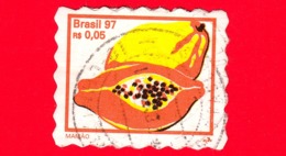 BRASILE - Usato - 1997 - Frutta - Papaya - Mamao - 0.05 - Used Stamps