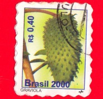 BRASILE - Usato -  2000 - Frutta - Graviola - 0.40 - Used Stamps